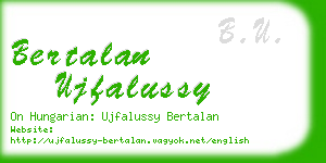 bertalan ujfalussy business card